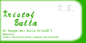 kristof bulla business card